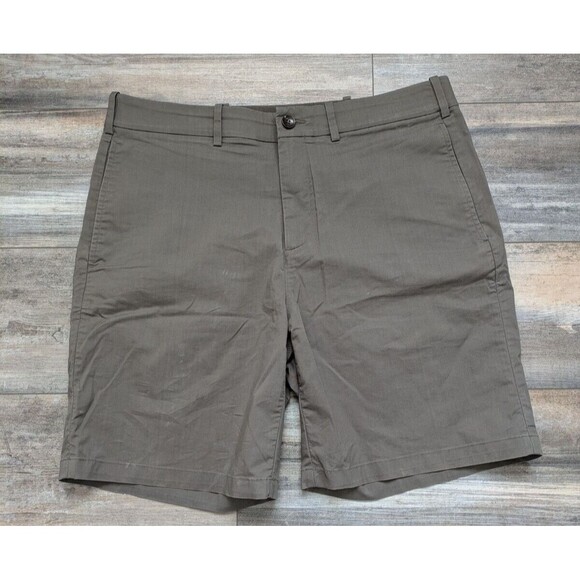 Hill City Everyday Tech Short Men's 33 Brown 7.25" Inseam Chino Water Repellent - Picture 1 of 5